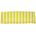 Vertical Stripes - White and Canary Yellow Body Pillow Case Dakimakura (Two Sides)