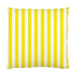 Vertical Stripes - White and Canary Yellow Standard Cushion Case (One Side)