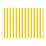 Vertical Stripes - White and Deep Lemon Yellow Double Sided Flano Blanket (Mini)