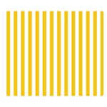 Vertical Stripes - White and Deep Lemon Yellow Double Sided Flano Blanket (Small)