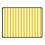 Vertical Stripes - White and Deep Lemon Yellow Double Sided Fleece Blanket (Small) (Two Sides)