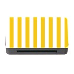 Vertical Stripes - White and Deep Lemon Yellow Memory Card Reader with CF