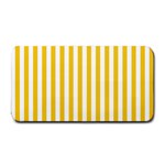 Vertical Stripes - White and Deep Lemon Yellow Medium Bar Mat