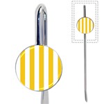 Vertical Stripes - White and Deep Lemon Yellow Book Mark