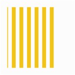 Vertical Stripes - White and Deep Lemon Yellow Small Garden Flag (Two Sides)