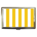 Vertical Stripes - White and Deep Lemon Yellow Cigarette Money Case