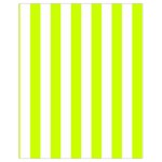 Vertical Stripes - White and Fluorescent Yellow Drawstring Bag (Small)