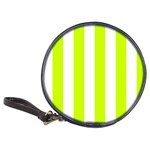 Vertical Stripes - White and Fluorescent Yellow Classic 20-CD Wallet