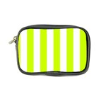 Vertical Stripes - White and Fluorescent Yellow Coin Purse