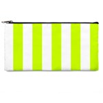 Vertical Stripes - White and Fluorescent Yellow Pencil Case