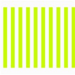 Vertical Stripes - White and Fluorescent Yellow Collage 8  x 10 