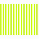 Vertical Stripes - White and Fluorescent Yellow Collage 11  x 14 