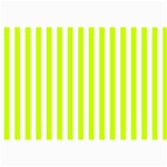 Vertical Stripes - White and Fluorescent Yellow Collage 12  x 18 