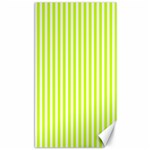 Vertical Stripes - White and Fluorescent Yellow Canvas 40  x 72 