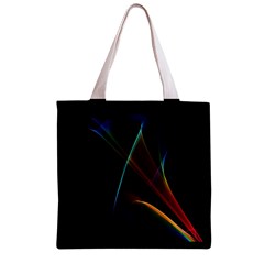 Abstract Rainbow Lily, Colorful Mystical Flower  Zipper Grocery Tote Bag from ArtsNow.com Front