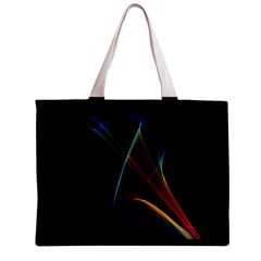 Abstract Rainbow Lily, Colorful Mystical Flower  Zipper Mini Tote Bag from ArtsNow.com Front