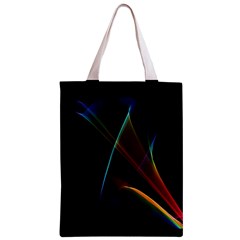 Abstract Rainbow Lily, Colorful Mystical Flower  Zipper Classic Tote Bag from ArtsNow.com Front