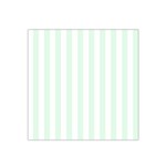 Vertical Stripes - White and Pale Green Satin Bandana Scarf