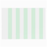 Vertical Stripes - White and Pale Green Large Glasses Cloth (2 Sides)