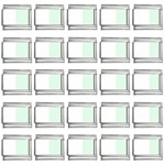 Vertical Stripes - White and Pale Green 9mm Italian Charm (25 pack)