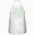 Vertical Stripes - White and Pastel Green BBQ Apron