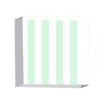 Vertical Stripes - White and Pastel Green 4 x 4  Acrylic Photo Block