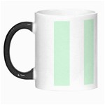 Vertical Stripes - White and Pastel Green Morph Mug