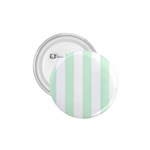 Vertical Stripes - White and Pastel Green 1.75  Button