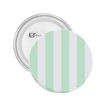 Vertical Stripes - White and Pastel Green 2.25  Button