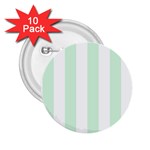 Vertical Stripes - White and Pastel Green 2.25  Button (10 pack)