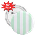 Vertical Stripes - White and Pastel Green 2.25  Button (100 pack)