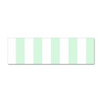 Vertical Stripes - White and Pastel Green Sticker (Bumper)