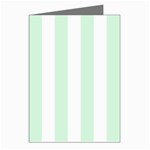 Vertical Stripes - White and Pastel Green Greeting Cards (Pkg of 8)