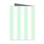 Vertical Stripes - White and Pastel Green Mini Greeting Cards (Pkg of 8)