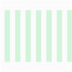 Vertical Stripes - White and Pastel Green 5  x 7  Photo Cards