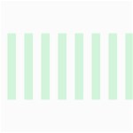 Vertical Stripes - White and Pastel Green 4  x 8  Photo Cards