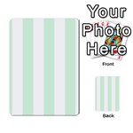 Vertical Stripes - White and Pastel Green Multi-purpose Cards (Rectangle)