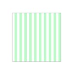 Vertical Stripes - White and Mint Green Satin Bandana Scarf