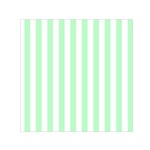 Vertical Stripes - White and Mint Green Small Satin Scarf  (Square)