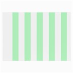 Vertical Stripes - White and Mint Green Large Glasses Cloth (2 Sides)