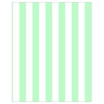 Vertical Stripes - White and Mint Green Drawstring Bag (Small)