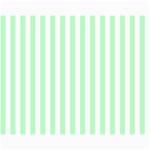 Vertical Stripes - White and Mint Green Collage 11  x 14 