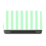 Vertical Stripes - White and Mint Green Memory Card Reader with CF