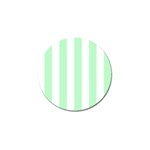 Vertical Stripes - White and Mint Green Golf Ball Marker