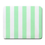 Vertical Stripes - White and Mint Green Large Mousepad