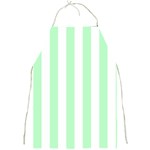 Vertical Stripes - White and Mint Green Full Print Apron