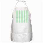 Vertical Stripes - White and Mint Green BBQ Apron