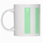 Vertical Stripes - White and Mint Green White Mug