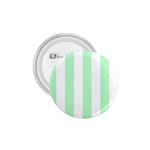 Vertical Stripes - White and Mint Green 1.75  Button