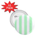 Vertical Stripes - White and Mint Green 1.75  Button (10 pack)